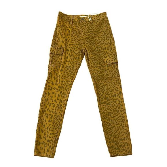 NEW KanCan Adelaide High Rise Super Skinny Jeans Cargo Pockets Leopard Print 26 - Picture 1 of 5